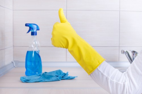 Cleaning technician preparing a carpet care appointment