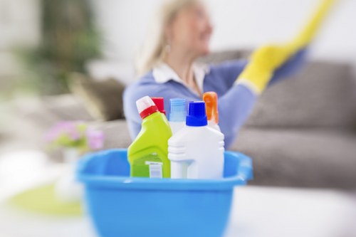 Reviewing cleaning service details during a complaint